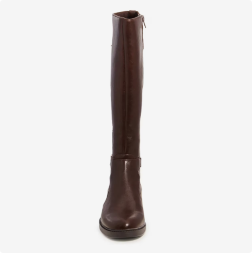 Women's Kelly & Katie Women's Sham Knee High Riding Boot - Brunette