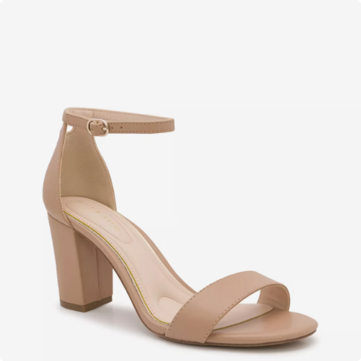 Women's Kelly & Katie Hailee Dress Wide Width Sandal - Taupe/Stone Wide
