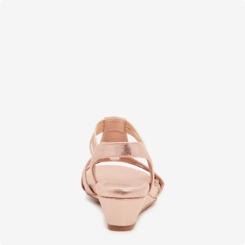 Women's Kelly & Katie Valka Wedge Wide Width Sandal - Dusty Rose