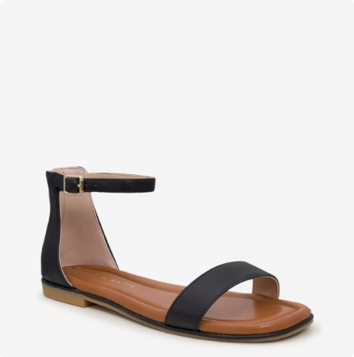 Women's Kelly & Katie Nymie Wide Width Sandal - Black Wide