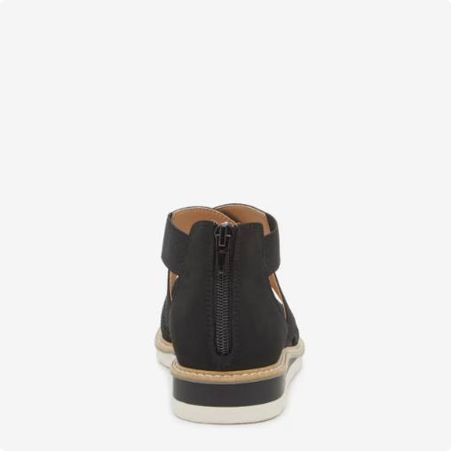 Women's Kelly & Katie Women's Laurna Closed Toe Wedge Sandal - Black Wide