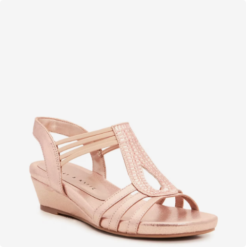 Women's Kelly & Katie Valka Wedge Evening Sandal - Dusty Rose