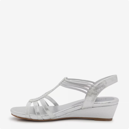 Women's Kelly & Katie Valka Wedge Evening Sandal - Silver