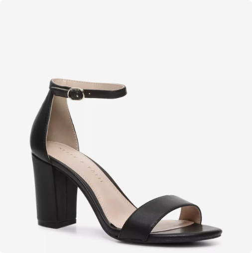 Women's Kelly & Katie Hailee Dress Wide Width Sandal - Black Wide