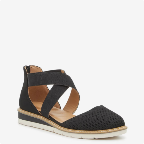 Women's Kelly & Katie Women's Laurna Closed Toe Wedge Sandal - Black