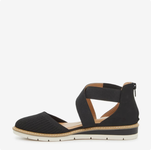 Women's Kelly & Katie Women's Laurna Closed Toe Wedge Sandal - Black