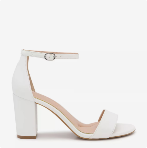 Women's Kelly & Katie Hailee Dress Wide Width Sandal - White Wide