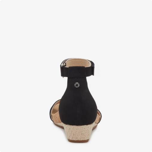 Women's Kelly & Katie Neriah Wedge Sandal - Black Nubuck
