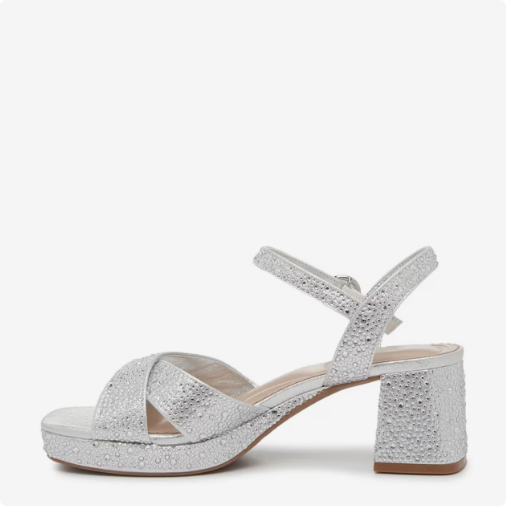 Women's Kelly & Katie Liliena Platform Evening Sandal - Silver