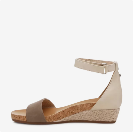Women's Kelly & Katie Neriah Wedge Sandal - Taupe Nubuck Wide