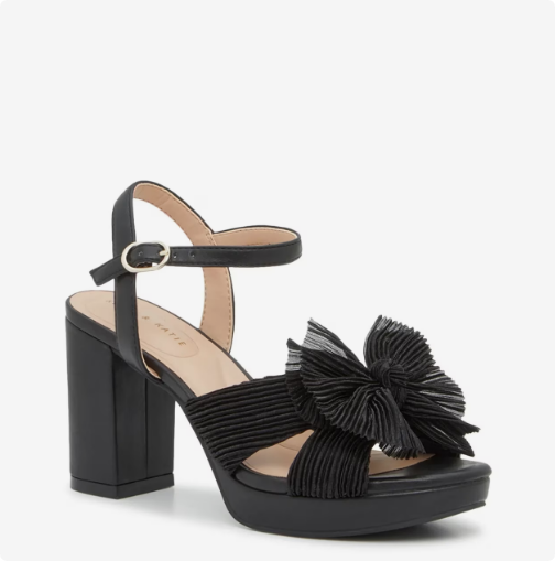 Women's Kelly & Katie Heather Platform Evening Sandal - Black Wide