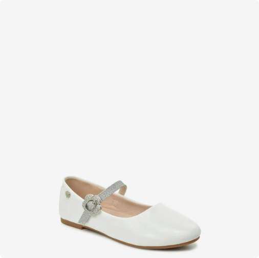 Women's Kelly & Katie Youth Girls' Veronica Mary Jane Flat - White